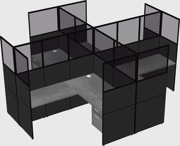 Shared l-shaped cubicles