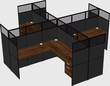 Shared l-shaped cubicles