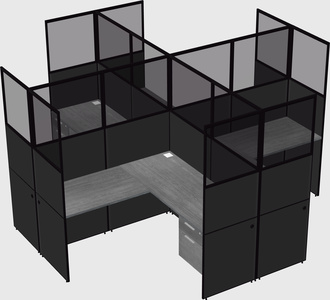 Shared l-shaped cubicles