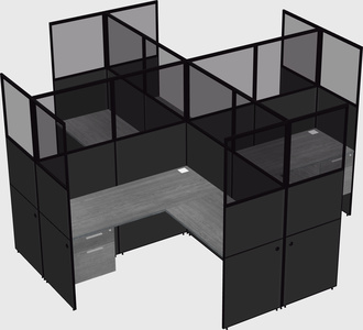 Shared l-shaped cubicles