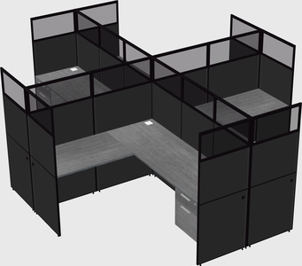 Shared l-shaped cubicles