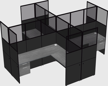 Shared l-shaped cubicles