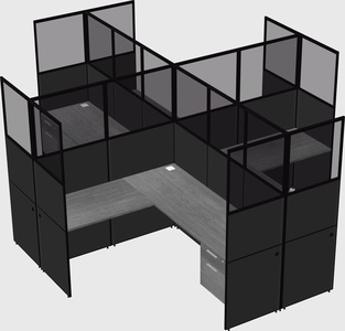 Shared l-shaped cubicles