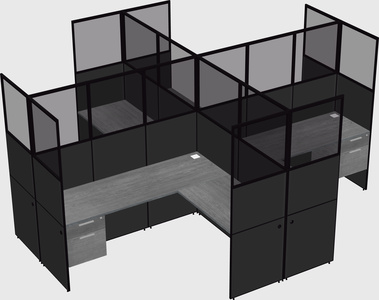 Shared l-shaped cubicles