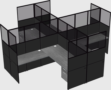 Shared l-shaped cubicles