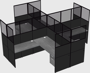 Shared l-shaped cubicles