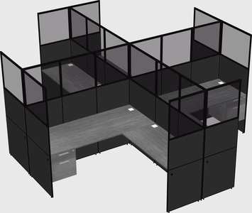 Shared l-shaped cubicles