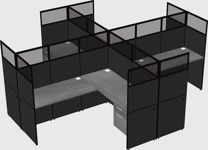 Shared l-shaped cubicles