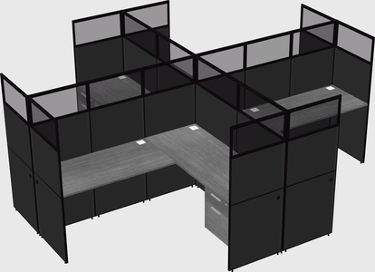 Shared l-shaped cubicles