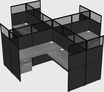 Shared l-shaped cubicles