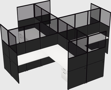 Shared l-shaped cubicles