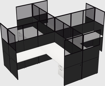 Shared l-shaped cubicles