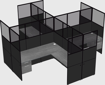 Shared l-shaped cubicles