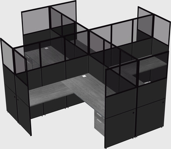 Shared l-shaped cubicles