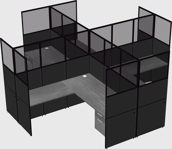 Shared l-shaped cubicles