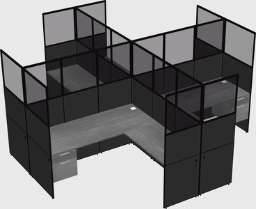 Shared l-shaped cubicles