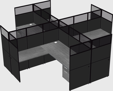 Shared l-shaped cubicles