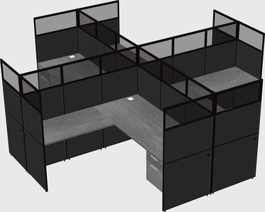Shared l-shaped cubicles