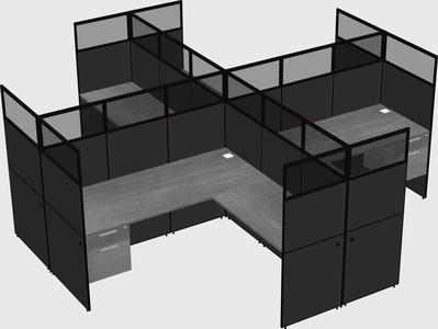 Shared l-shaped cubicles