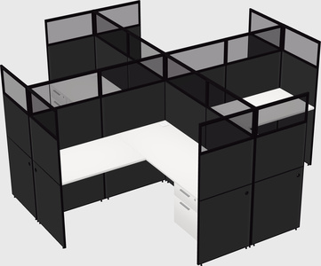 Shared l-shaped cubicles