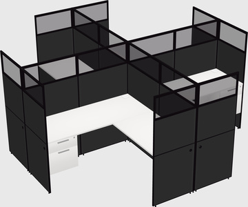 Shared l-shaped cubicles