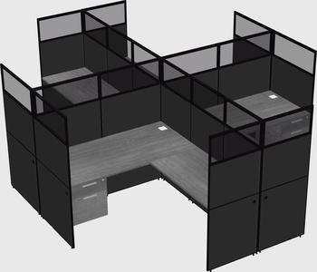Shared l-shaped cubicles