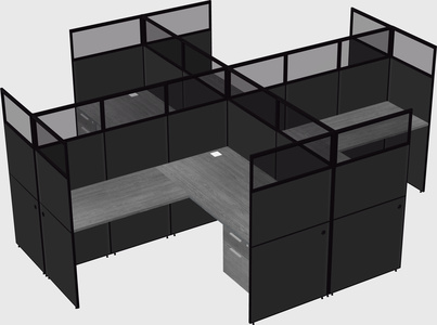 Shared l-shaped cubicles