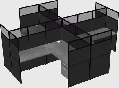 Shared l-shaped cubicles