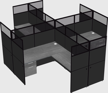 Shared l-shaped cubicles