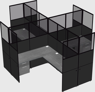 Shared l-shaped cubicles