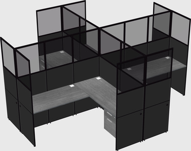 Shared l-shaped cubicles