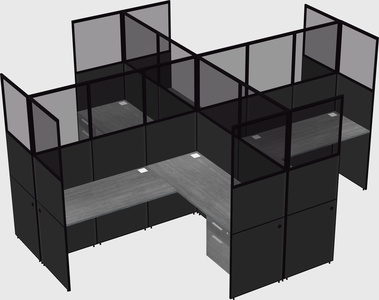 Shared l-shaped cubicles