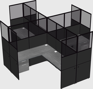 Shared l-shaped cubicles