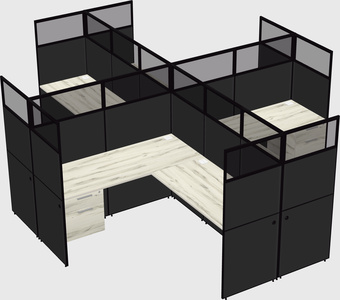 Shared L-shaped Cubicles