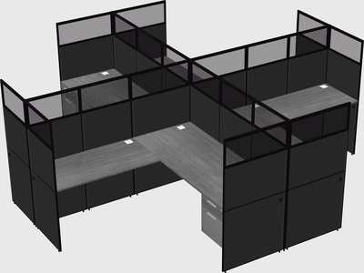 Shared l-shaped cubicles