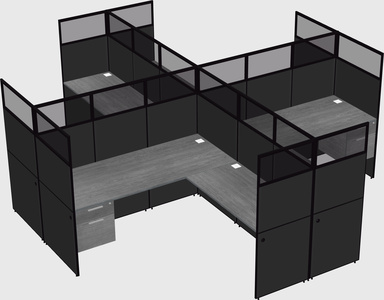 Shared l-shaped cubicles