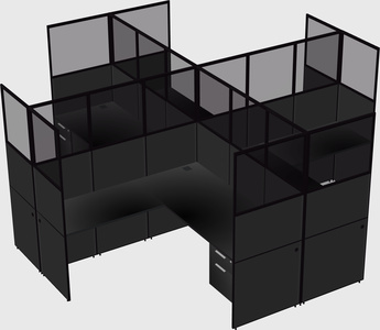 Shared l-shaped cubicles