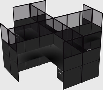 Shared l-shaped cubicles