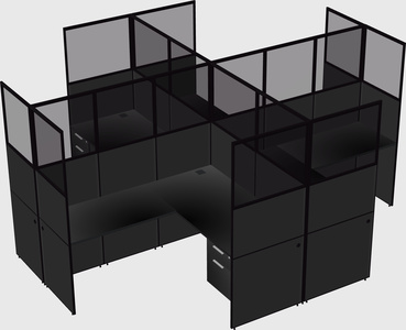 Shared l-shaped cubicles