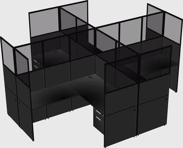 Shared l-shaped cubicles