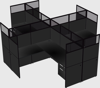 Shared l-shaped cubicles