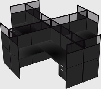 Shared l-shaped cubicles