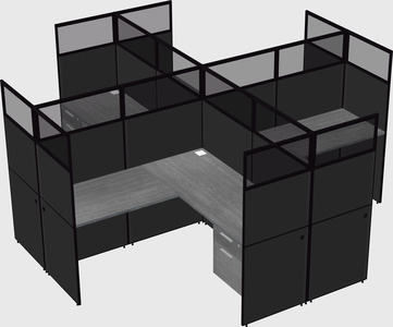 Shared l-shaped cubicles