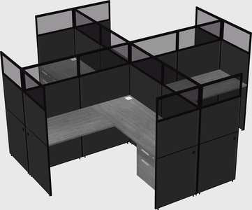 Shared l-shaped cubicles