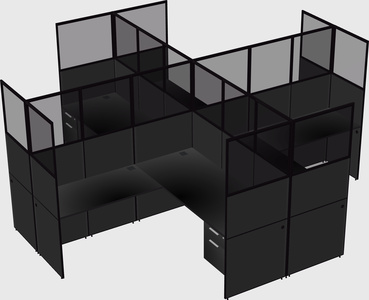 Shared l-shaped cubicles