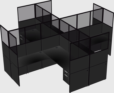 Shared l-shaped cubicles
