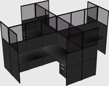 Shared l-shaped cubicles