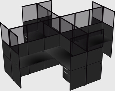 Shared l-shaped cubicles