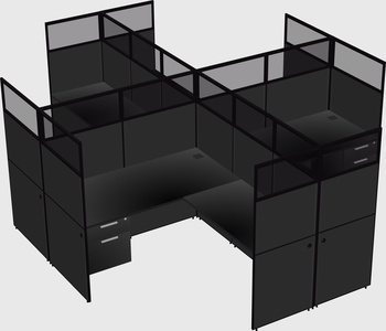 Shared l-shaped cubicles