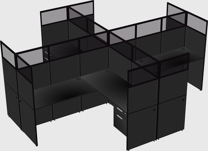 Shared l-shaped cubicles